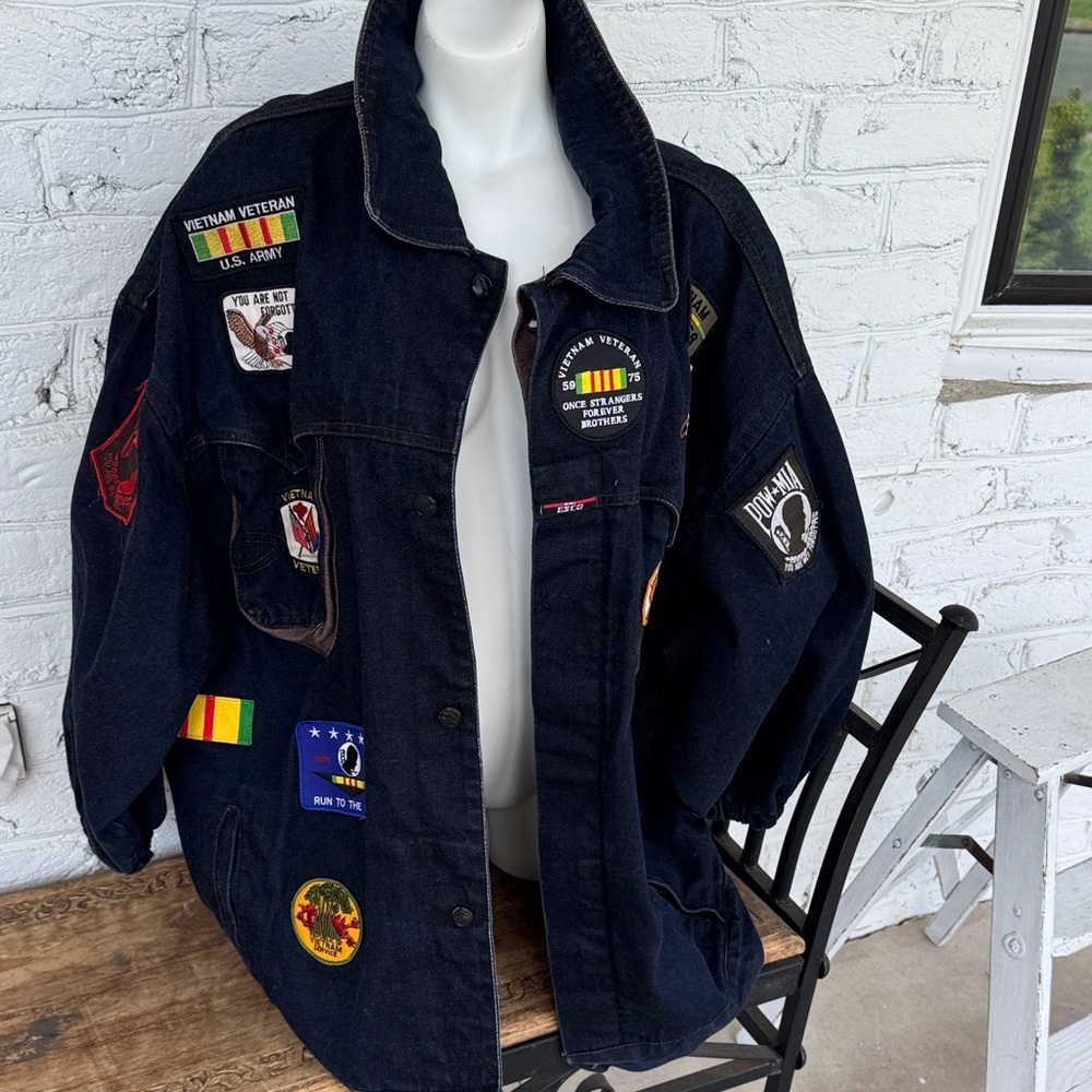 Ecko Unlimited Black Military Patchwork Field Jacket